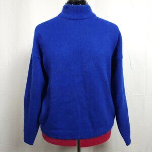 Colleen's Collectables: VTG Vibrant Blue Angora Wool mix Turtleneck sweater